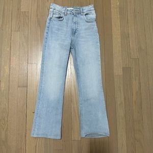 Zara flare jeans light blue size 0